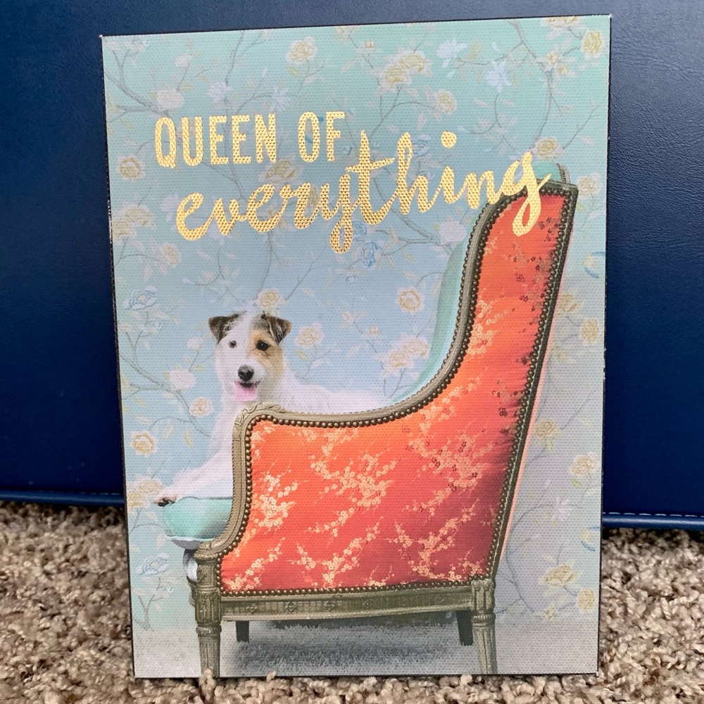STUDIO BY DEMDACO “Queen Of Everything” Puppy Wall Frame Never Used